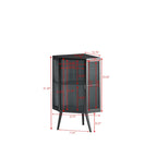Meuble d'angle métallique de 80 cm de haut avec étagère réglable