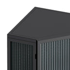 Meuble d'angle métallique de 80 cm de haut avec étagère réglable
