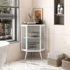 Meuble d'angle métallique de 80 cm de haut avec étagère réglable