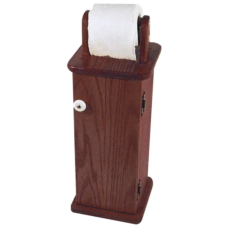 Armoire à papier toilette en chêne