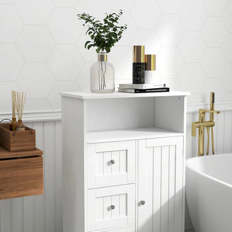 meuble de rangement sur pied pour salle de bain