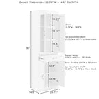 Garde-manger à porte vitrée Crosley Stanton - 14,5 x 23,75 x 78