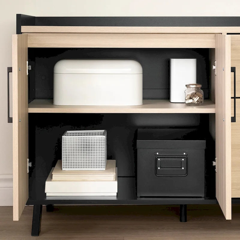 Crédence à 2 tiroirs South Shore Kozack avec portes