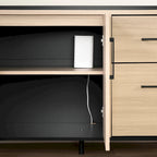 Crédence à 2 tiroirs South Shore Kozack avec portes