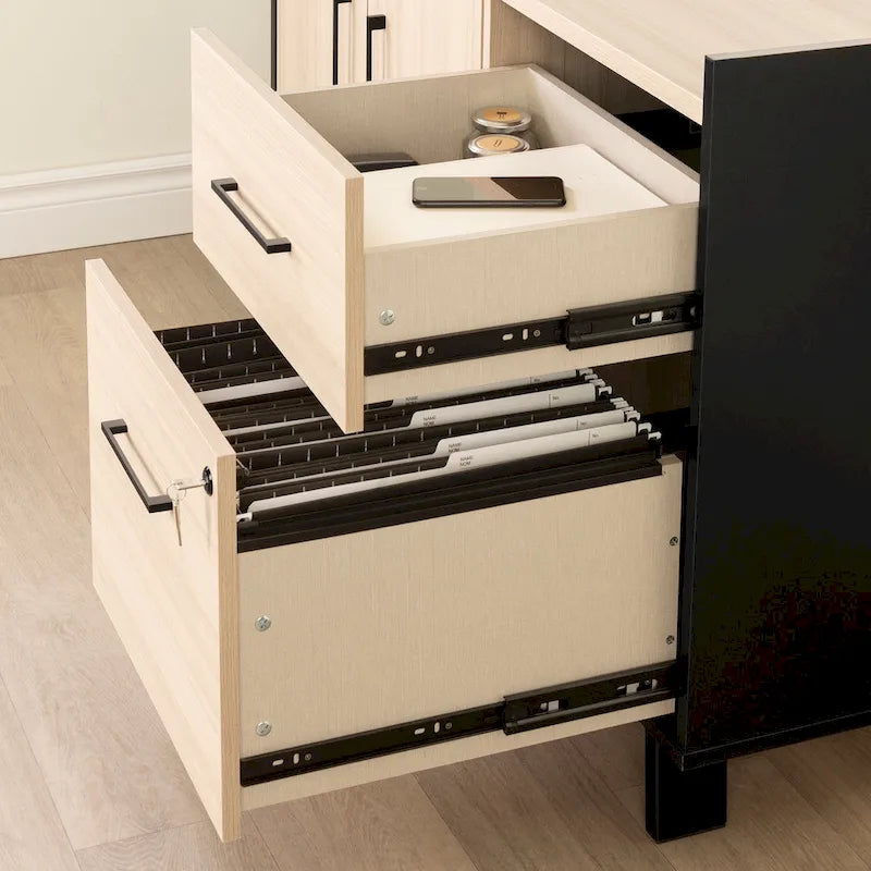 Crédence à 2 tiroirs South Shore Kozack avec portes