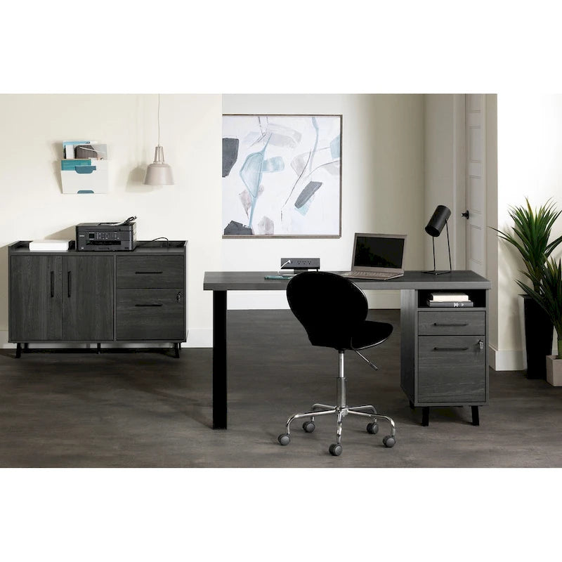 Crédence à 2 tiroirs South Shore Kozack avec portes