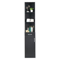 Armoire murale haute de salle de bain noire