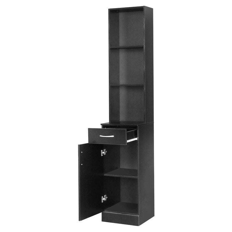 Armoire murale haute de salle de bain noire