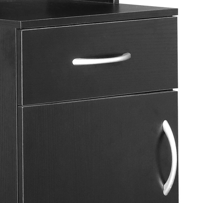 Armoire murale haute de salle de bain noire