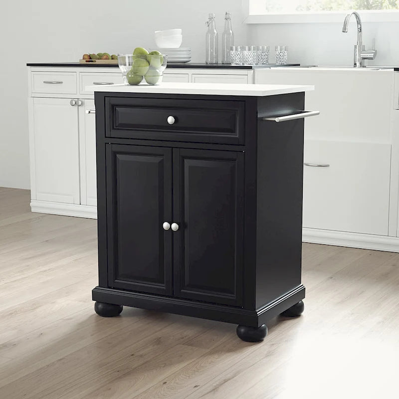 Îlot/chariot de cuisine portable Crosley Alexandria avec plateau en granit - 31 po L x 18 po P x 35,5 po H