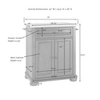 Îlot/chariot de cuisine portable Crosley Alexandria avec plateau en granit - 31 po L x 18 po P x 35,5 po H