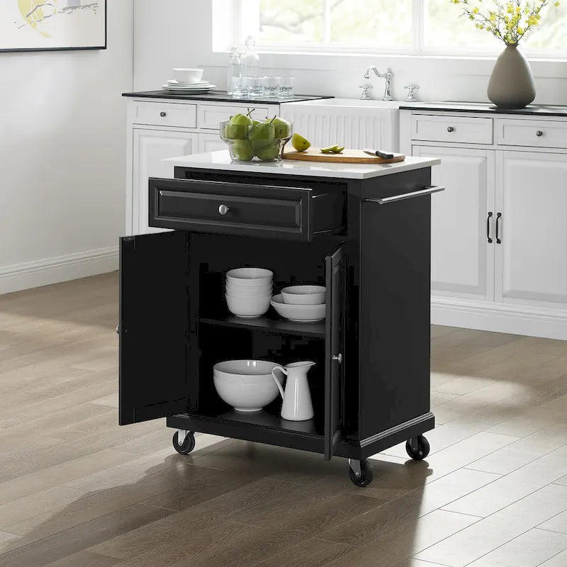 Chariot de cuisine portable Crosley avec plateau en granit - 31 po L x 18 po P x 35,5 po H
