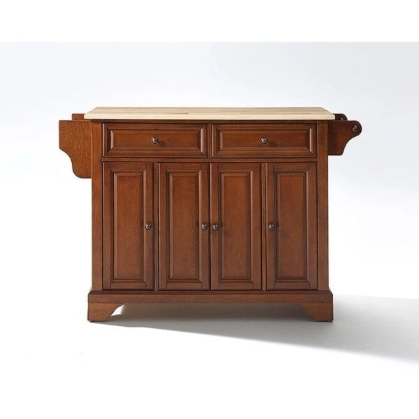 Îlot de cuisine Crosley LaFayette Classic, plateau en bois de cerisier naturel - 45,7 cm (P) x 131 cm (L) x 91,4 cm (H)