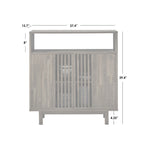 Buffet Lifestorey Vohl à lattes, finition noyer, style milieu du siècle