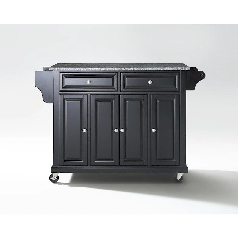 Îlot/chariot de cuisine Crosley avec plateau en granit noir massif - 45,7 cm (P) x 131 cm (L) x 91,4 cm (H)