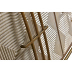 Buffet 3 portes Allura en bois de manguier blanc et naturel avec quincaillerie dorée - 175 cm (L) x 41 cm (P) x 86 cm (H)