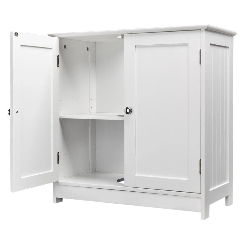 Meuble-lavabo mural en bois de 23 pouces avec rangement et 2 portes au sol
