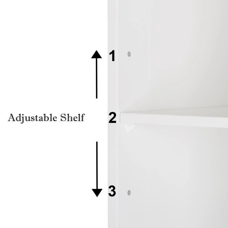 Meuble-lavabo mural en bois de 23 pouces avec rangement et 2 portes au sol