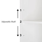 Meuble-lavabo mural en bois de 23 pouces avec rangement et 2 portes au sol