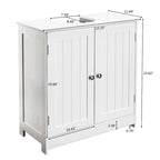 Meuble-lavabo mural en bois de 23 pouces avec rangement et 2 portes au sol