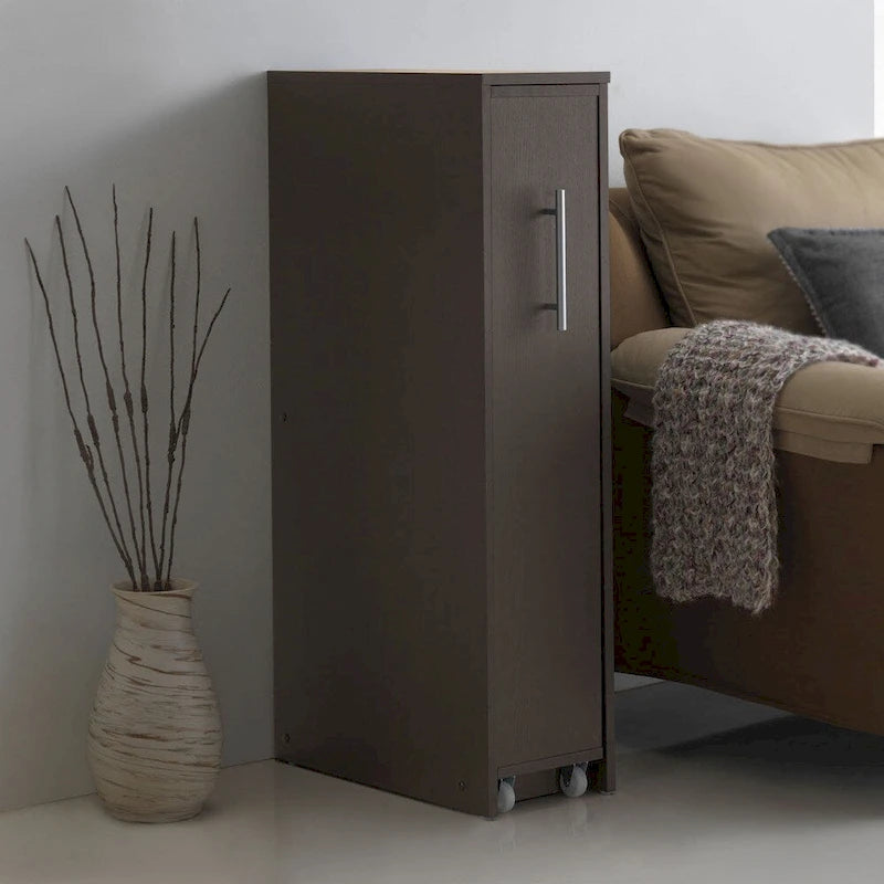 Bibliothèque moderne marron foncé de Baxton Studio