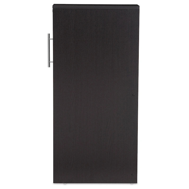 Bibliothèque moderne marron foncé de Baxton Studio