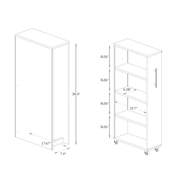 Bibliothèque moderne marron foncé de Baxton Studio