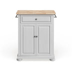 Îlot de cuisine mobile Crosley Alexandria avec plateau en bois, finition blanche - 45,7 cm (P) x 78,7 cm (L) x 85,1 cm (H)