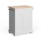 Îlot de cuisine mobile Crosley Alexandria avec plateau en bois, finition blanche - 45,7 cm (P) x 78,7 cm (L) x 85,1 cm (H)
