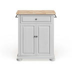 Îlot de cuisine mobile Crosley Alexandria avec plateau en bois, finition blanche - 45,7 cm (P) x 78,7 cm (L) x 85,1 cm (H)