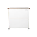 Chariot de cuisine SEI Furniture Lankershim, style ferme moderne, en bois blanc