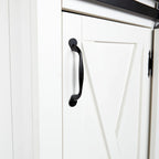 Chariot de cuisine SEI Furniture Lankershim, style ferme moderne, en bois blanc