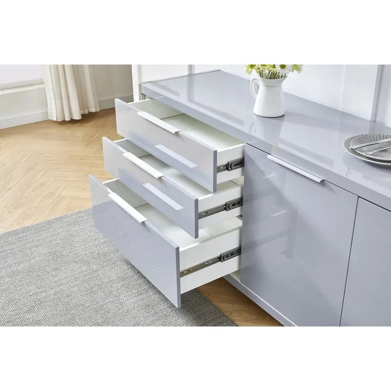 Meuble moderne laqué de qualité supérieure à 3 tiroirs