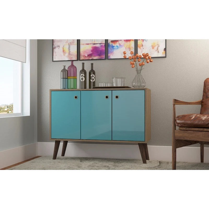 Buffet Manhattan Comfort Bromma 35.43 à 3 étagères et 3 portes