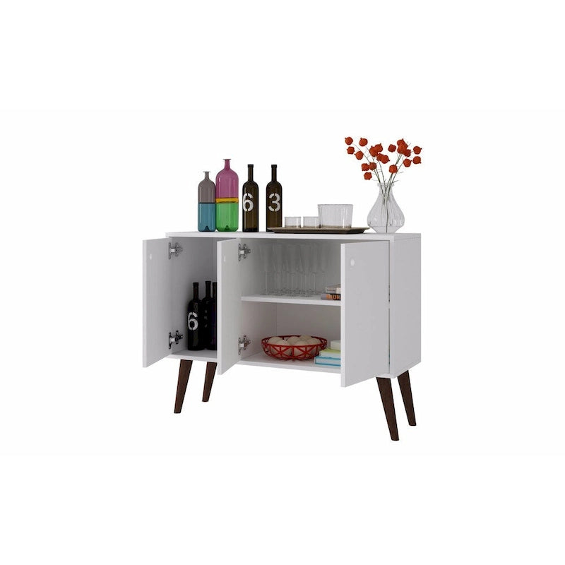 Buffet Manhattan Comfort Bromma 35.43 à 3 étagères et 3 portes