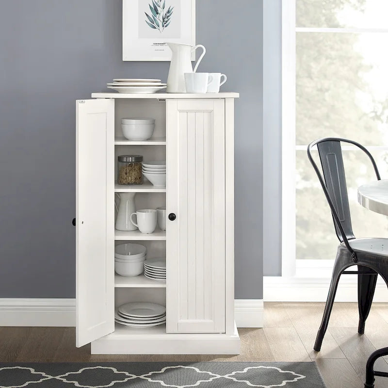 Meuble d'appoint Crosley Seaside blanc vieilli