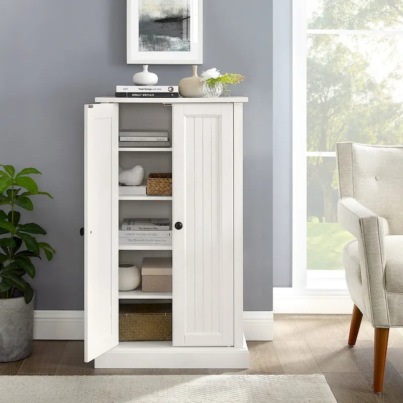 Meuble d'appoint Crosley Seaside blanc vieilli