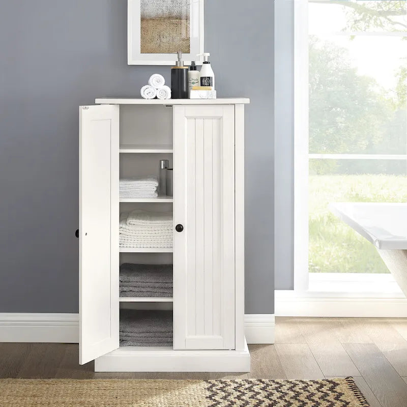 Meuble d'appoint Crosley Seaside blanc vieilli