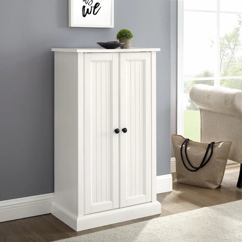 Meuble d'appoint Crosley Seaside blanc vieilli
