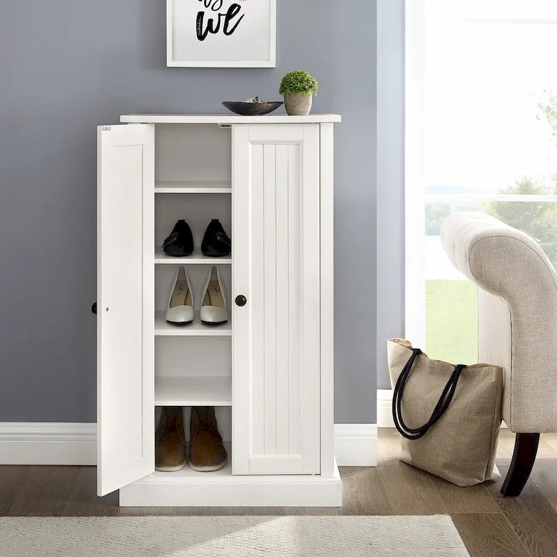 Meuble d'appoint Crosley Seaside blanc vieilli