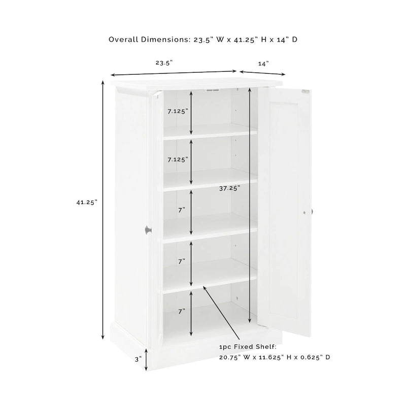 Meuble d'appoint Crosley Seaside blanc vieilli