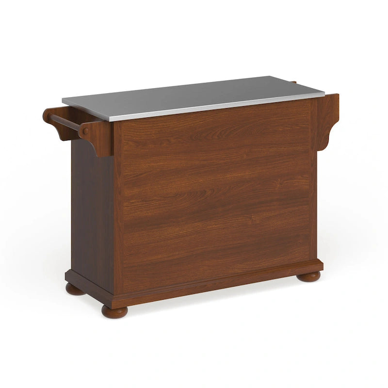 Îlot/chariot de cuisine Crosley Alexandria, plateau en acier inoxydable, dimensions standard : 45,7 cm (P) x 130,8 cm (L) x 86,4 cm (H)