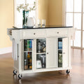 Chariot de cuisine Crosley, plateau en granit, dimensions standard : 45,7 cm (P) x 131,1 cm (L) x 91,4 cm (H)