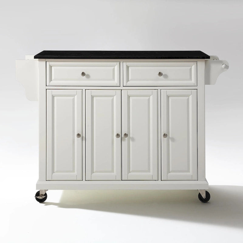 Chariot de cuisine Crosley, plateau en granit, dimensions standard : 45,7 cm (P) x 131,1 cm (L) x 91,4 cm (H)