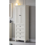 Avanity Thompson 24 Inch French White Finish Linen Cabinet - 24W x 68H - 24W x 68H