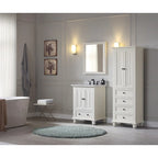 Armoire à linge Avanity Thompson 24 pouces, finition blanc français - 24 po L x 68 po H