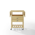 Chariot de cuisine Crosley Bristol à double abattant, couleur naturelle - 15,13 cm (profondeur) x 45 cm (largeur) x 35,25 cm (hauteur)