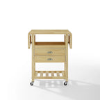Chariot de cuisine Crosley Bristol à double abattant, couleur naturelle - 15,13 cm (profondeur) x 45 cm (largeur) x 35,25 cm (hauteur)