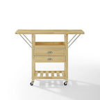 Chariot de cuisine Crosley Bristol à double abattant, couleur naturelle - 15,13 cm (profondeur) x 45 cm (largeur) x 35,25 cm (hauteur)