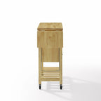 Chariot de cuisine Crosley Bristol à double abattant, couleur naturelle - 15,13 cm (profondeur) x 45 cm (largeur) x 35,25 cm (hauteur)